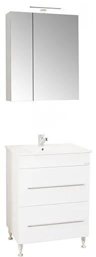 Bazena Premium60 fürdőszoba bútor szett mosdóval, Oglio Premium60 tükrös polccal