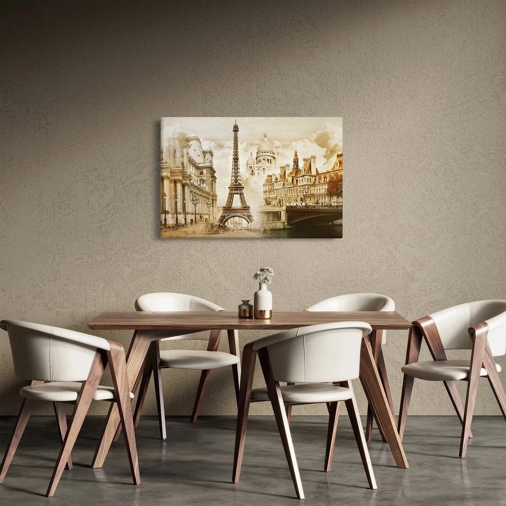 Kép - Párizsi műemlékek (90x60 cm)