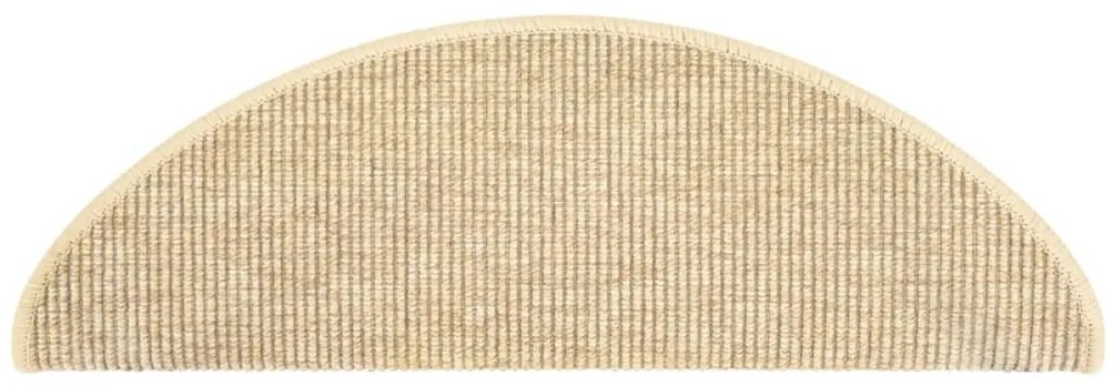 15 db szizál hatású bézs öntapadó lépcsőszőnyeg 65x21x4 cm