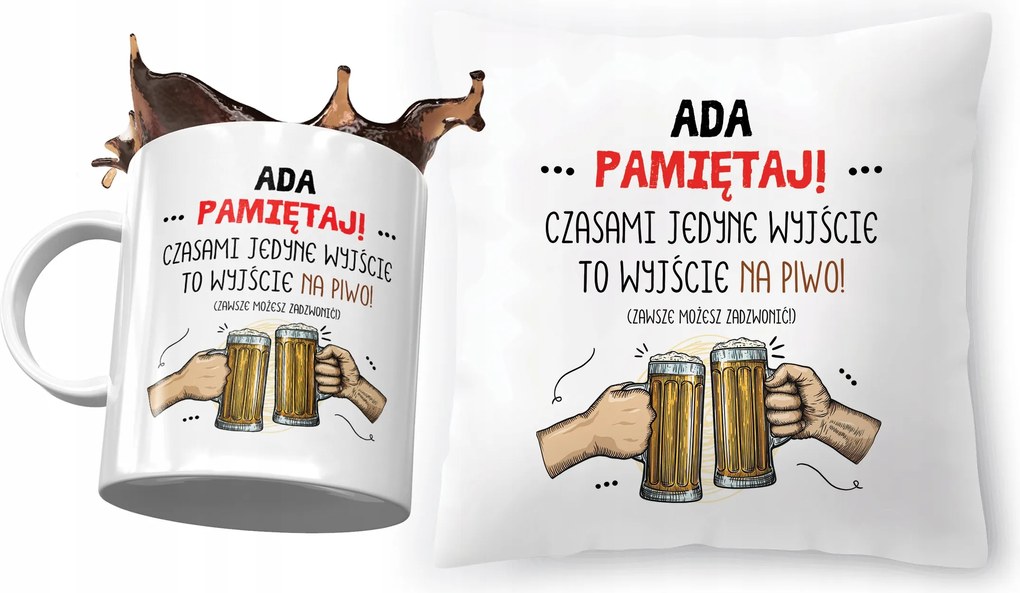 Ady párna ajándék bögre szett fényképes nyomtatással