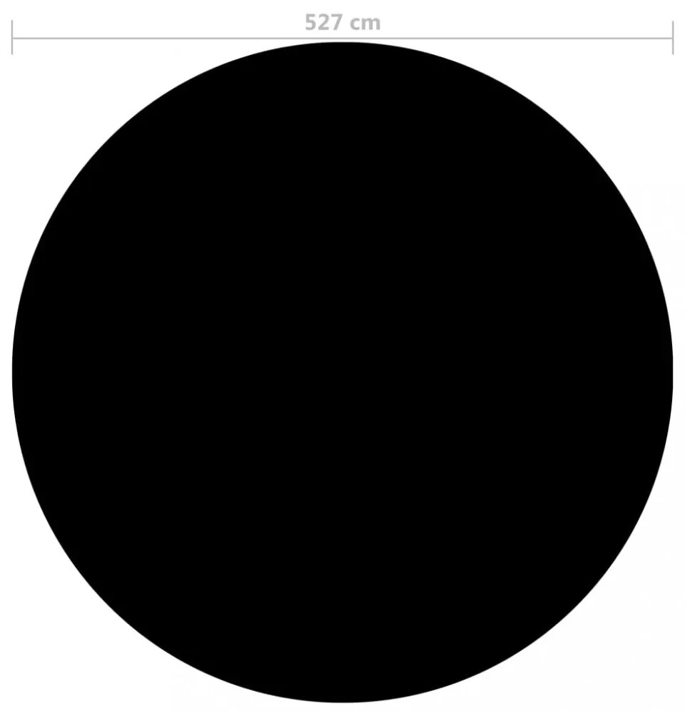 fekete polietilén medencetakaró 527 cm