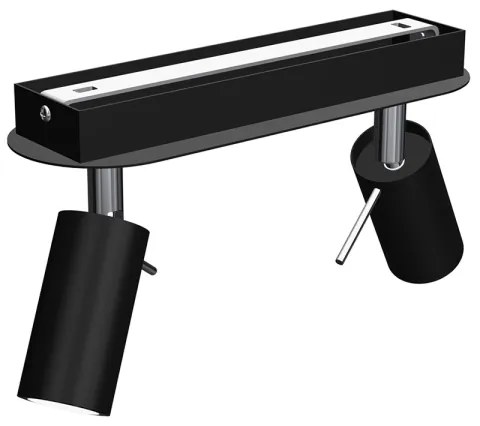 Spotlámpa PRESTON 2xGU10/40W/230V fekete