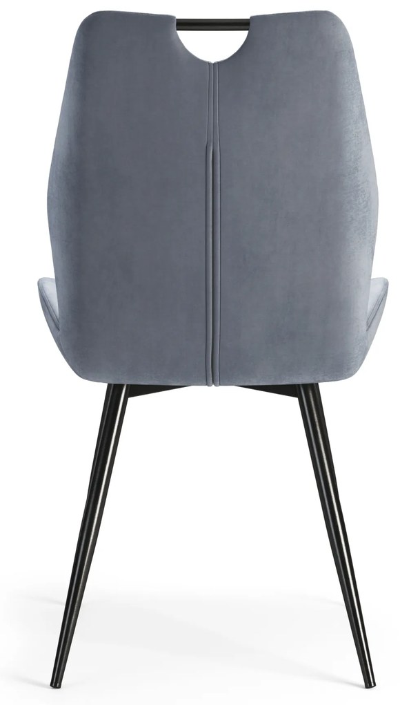MAZZONI EXPORT ARNO Szürke (Bluvel 14 szövet) - MODERN KÁRPITOZOTT ÉTKEZŐSZÉK NAPPALIBA/ÉTKEZŐBE VELVET FOGANTYÚVAL