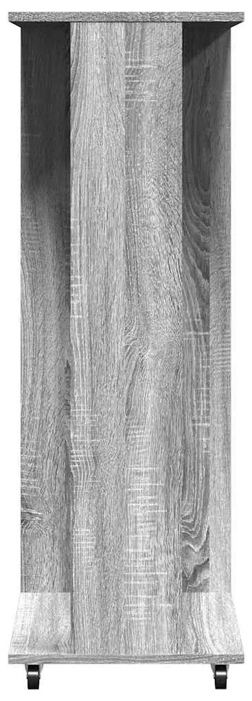 szürke sonoma szerelt fa ruhásszekrény kerékkel 102x38x110 cm