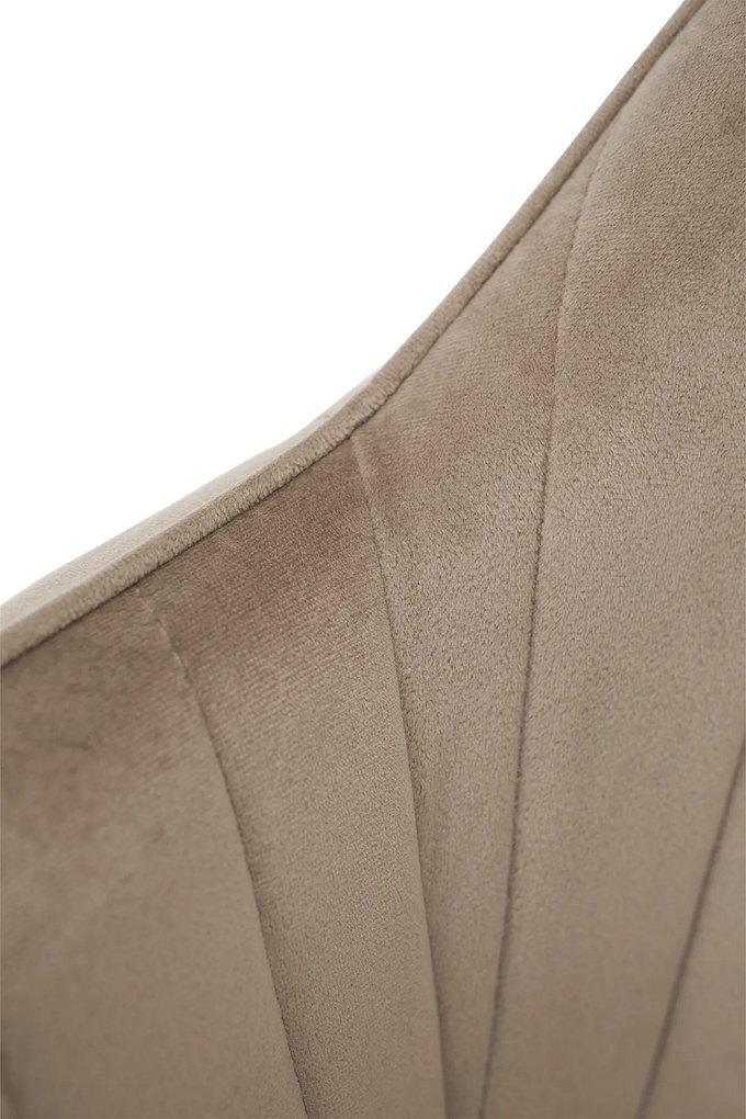 Dizájnos fotel, szürkésbarna Taupe Velvet anyag, ZIRKON