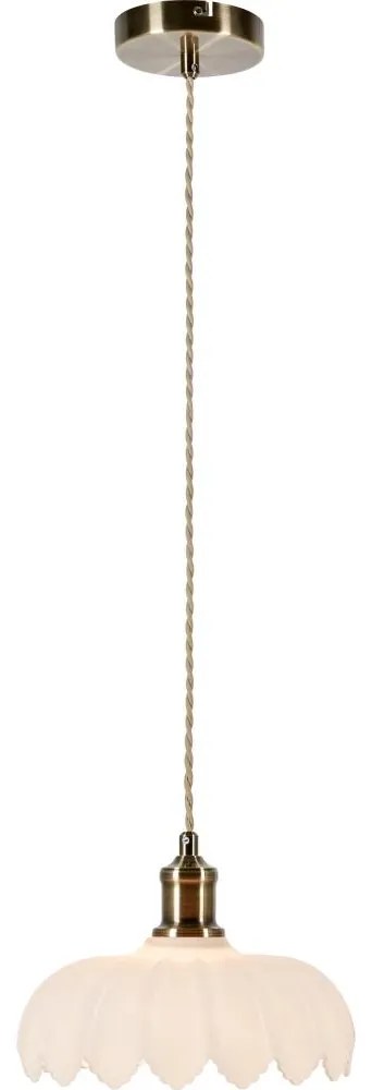 Markslöjd 108857 - Csillár zsinóron KURAGE 1xE27/40W/230V réz/fehér