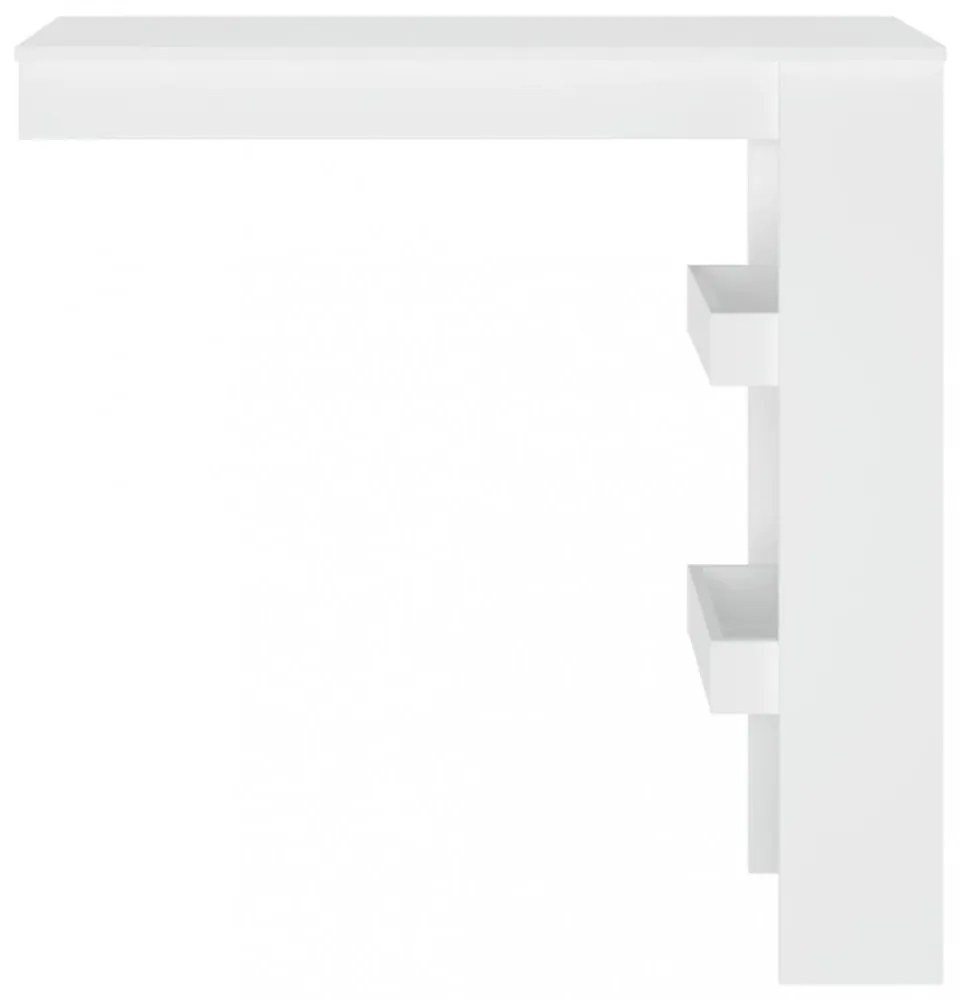 fehér fatermék fali bárasztal 102 x 45 x 103,5 cm