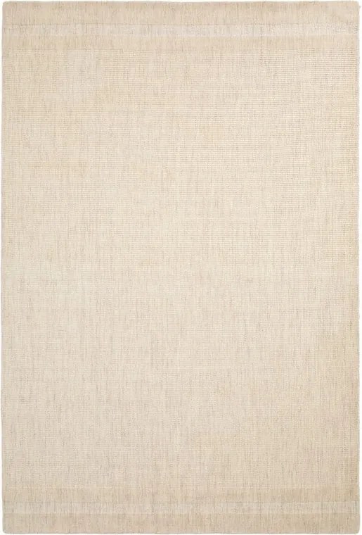 Krémszínű kézi szövésű gyapjú szőnyeg 160x230 cm Dalena – Kave Home