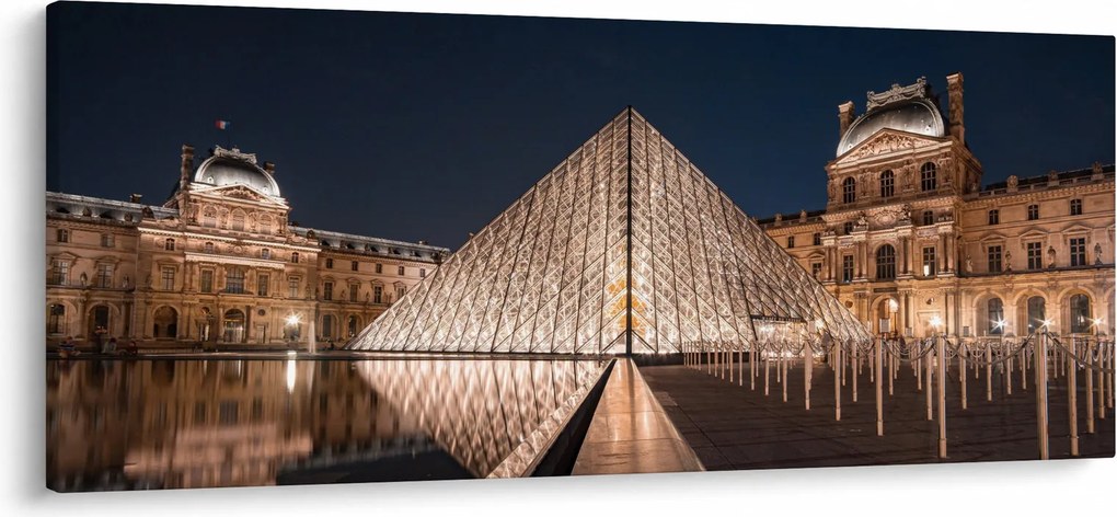 Kép - Louvre éjjel (120x50 cm)