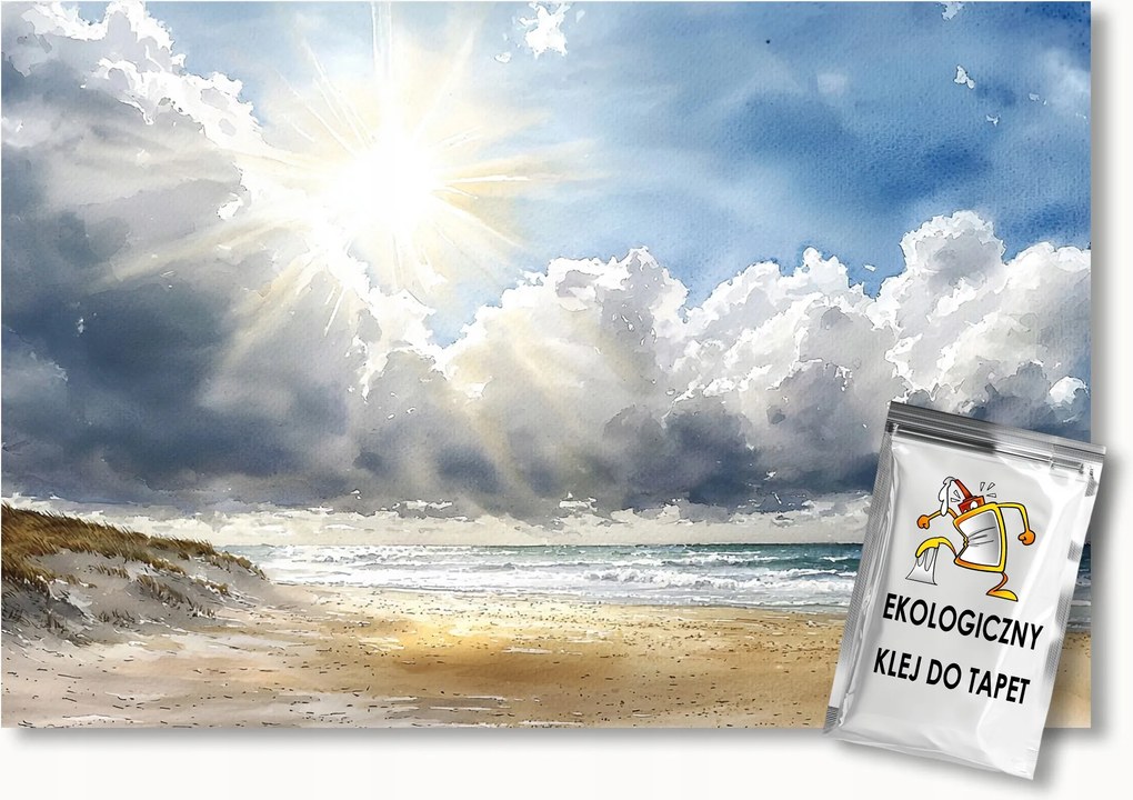 Fotótapéta Flizelina Tájkép Tenger Hullámok Tengerpart Nap Nyár 100x75 ragasztó