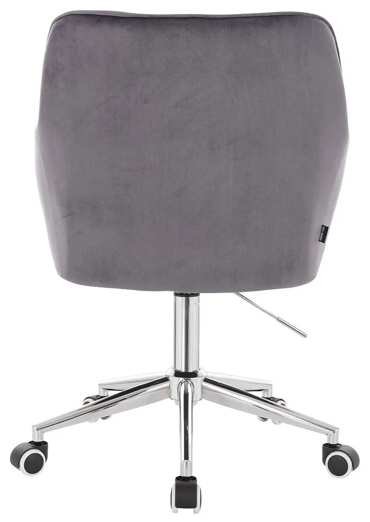HR550K Grafit modern velúr szék krómozott lábbal