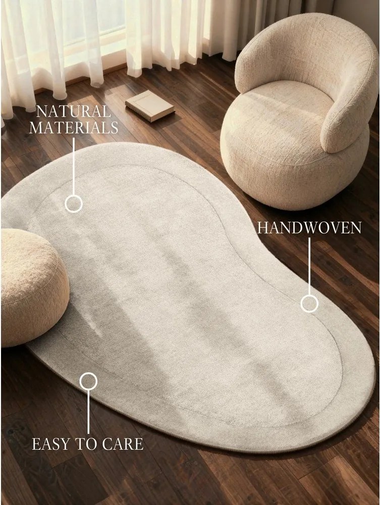 Krémszínű kézi szövésű gyapjúkeverék szőnyeg 125x200 cm Kari Organic – Villeroy&amp;Boch