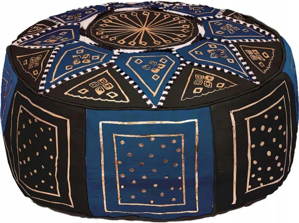 Puff Ülőgarnitúra Puff Valódi Bőr Kézzel Készített Marokkói Dekoráció