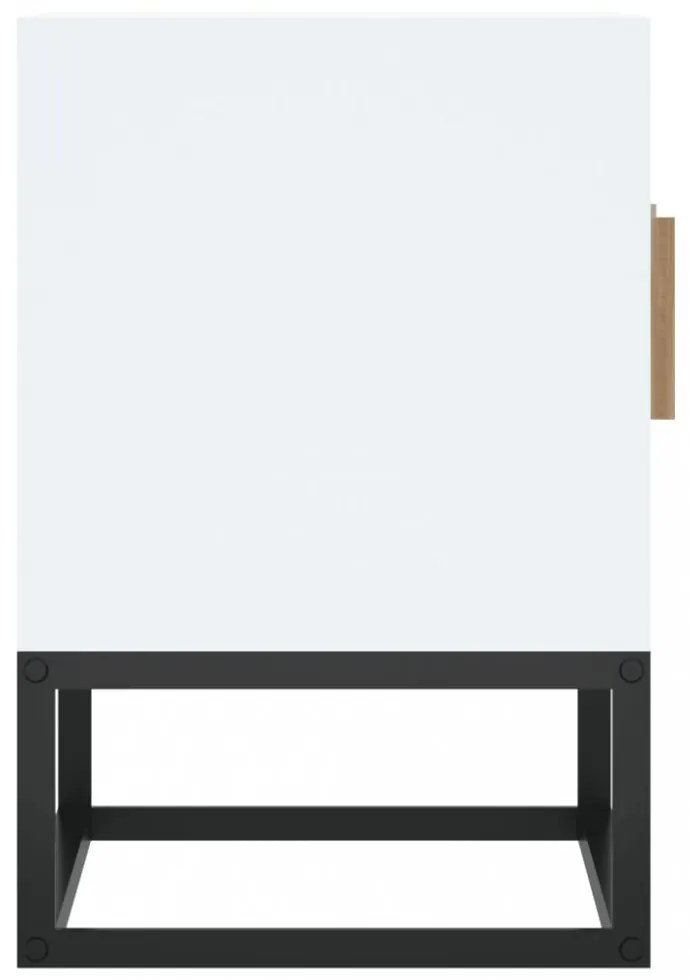 fehér szerelt fa és vas TV-szekrény 105x30x45 cm