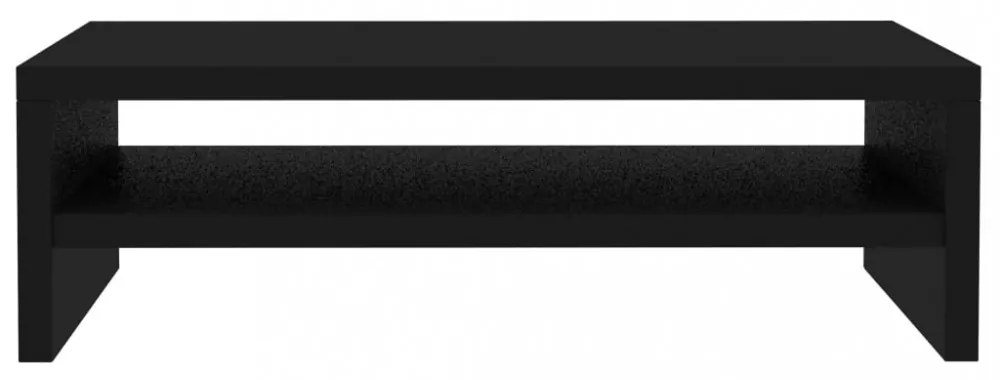 fekete szerelt fa monitorállvány 42 x 24 x 13 cm