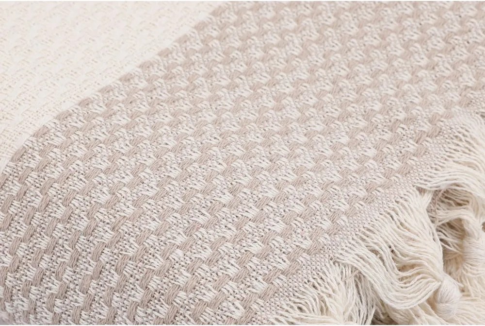 Bézs pamut ágytakaró franciaágyra 230x200 cm Seritli – Mijolnir