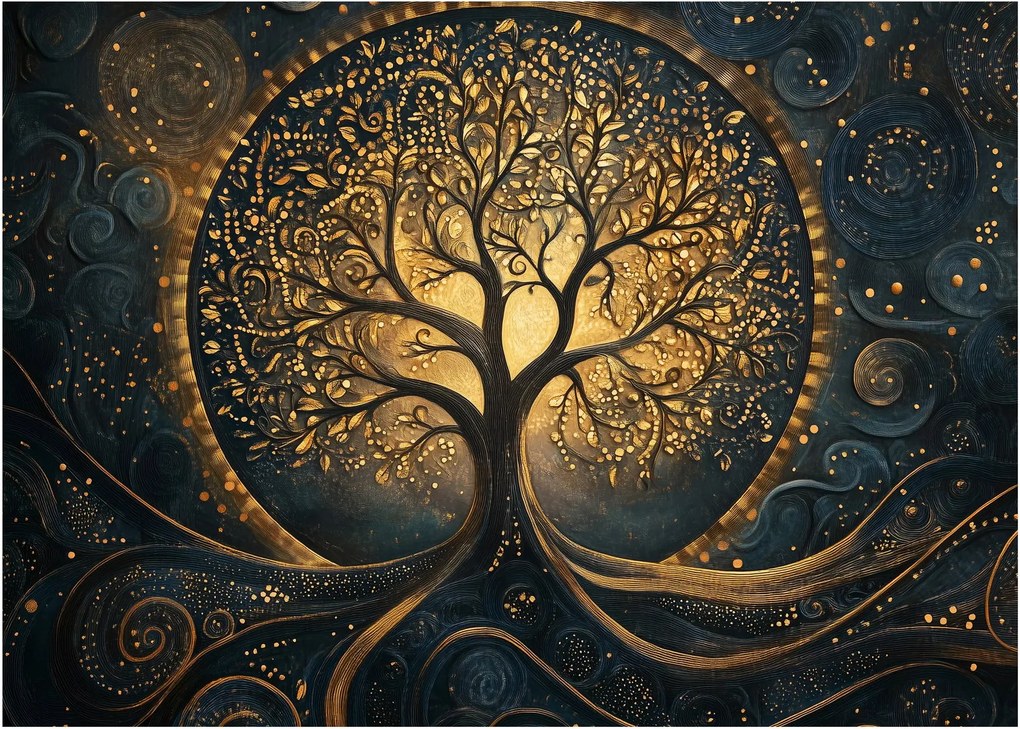 Kép – Arany aurájú fa (70x50 cm)