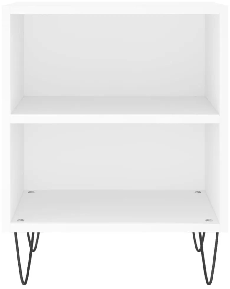 vidaXL 2 db fehér szerelt fa éjjeliszekrény 40 x 30 x 50 cm