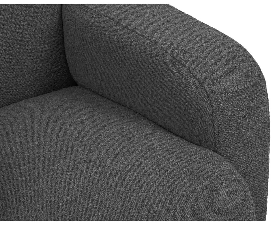 Sötétszürke buklé kanapé 235 cm Molino – Micadoni Home