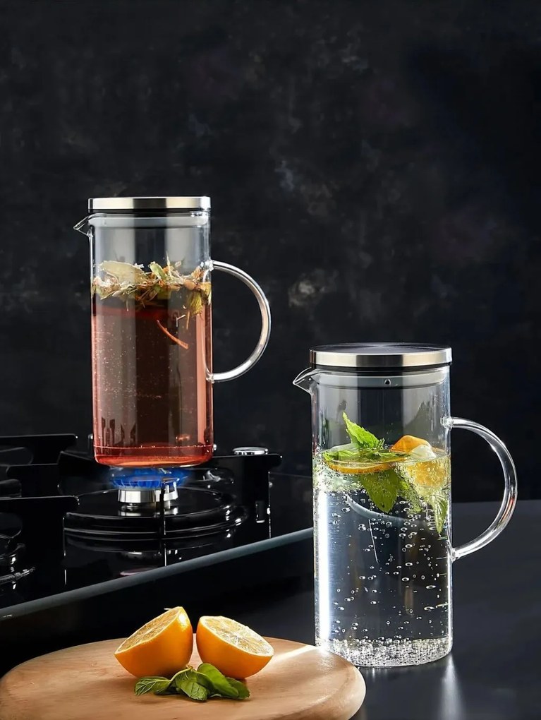Boroszilikát üvegpalack fém fedéllel 1,5 l