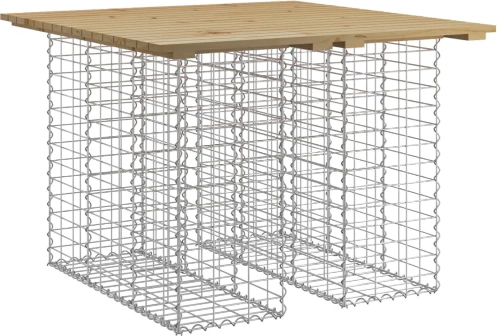 vidaXL gabion mintás kerti asztal impregnált fenyőfa 100 x 102 x 72 cm