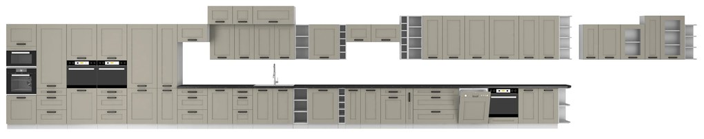 Felső konyhaszekrény Lucid 60 GU 36 1F (claygrey + fehér). Akció -6%. 1045450