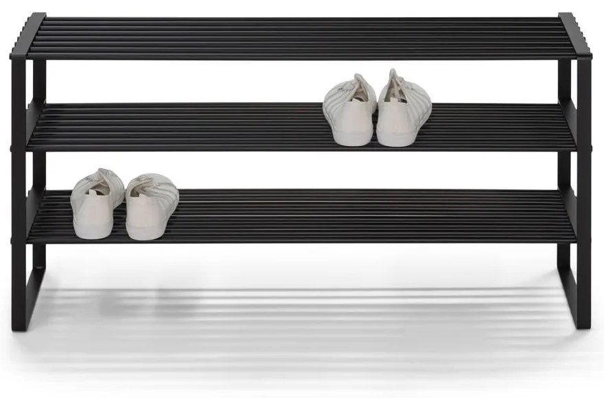 Fekete fém cipőtartó 100x48,5x29 cm Rex – Spinder Design