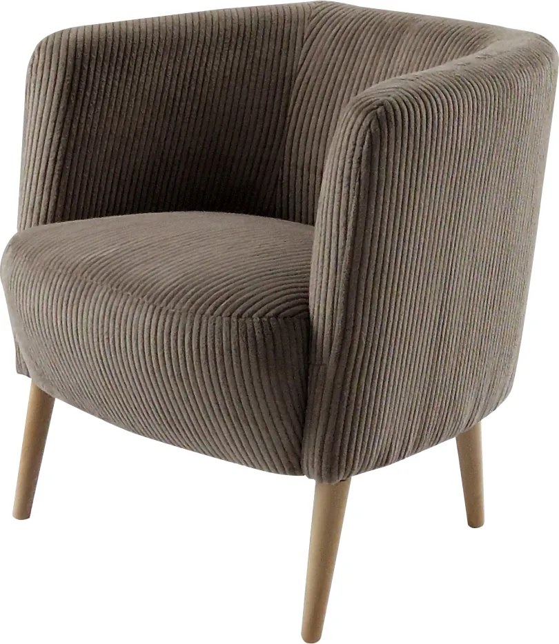 Fotel, szürkésbézs Taupe/bükk, ALIEN