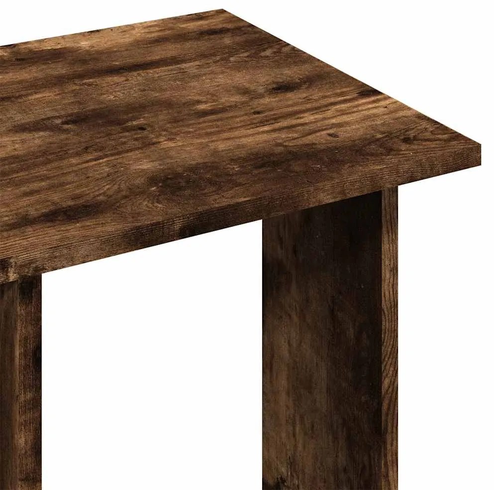 füstös tölgy szerelt fa ruhásszekrény kerékkel 102x38x110 cm