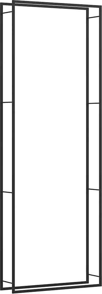 vidaXL fekete acél tűzifatároló állvány 110x28x312 cm