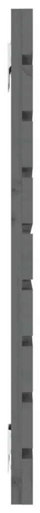 szürke tömör fenyőfa fali fejtámla 146 x 3 x 63 cm
