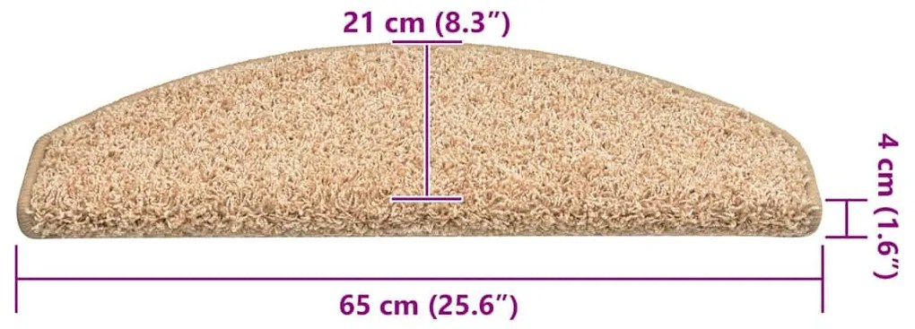 30 db arany lépcsőszőnyeg 65x21x4 cm