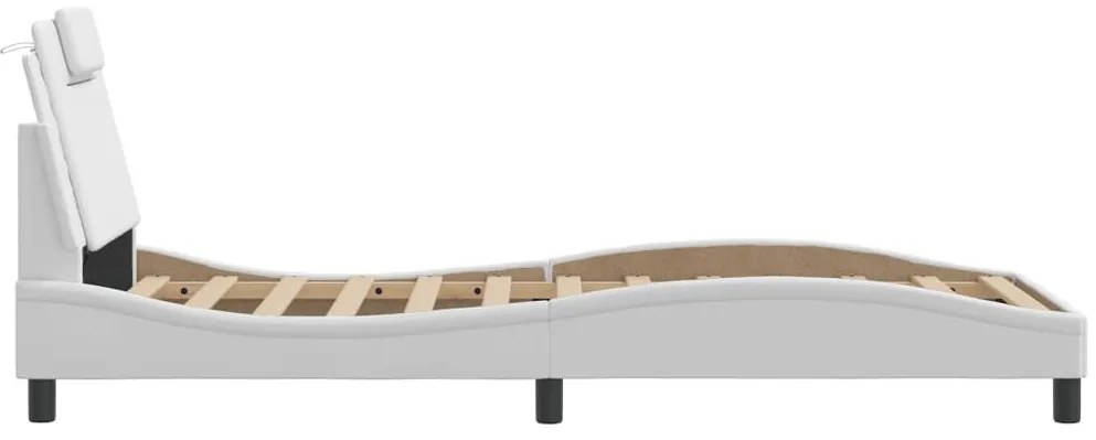 fehér ágykeret Viana LED-ekkel matrac nélkül 90x190 cm