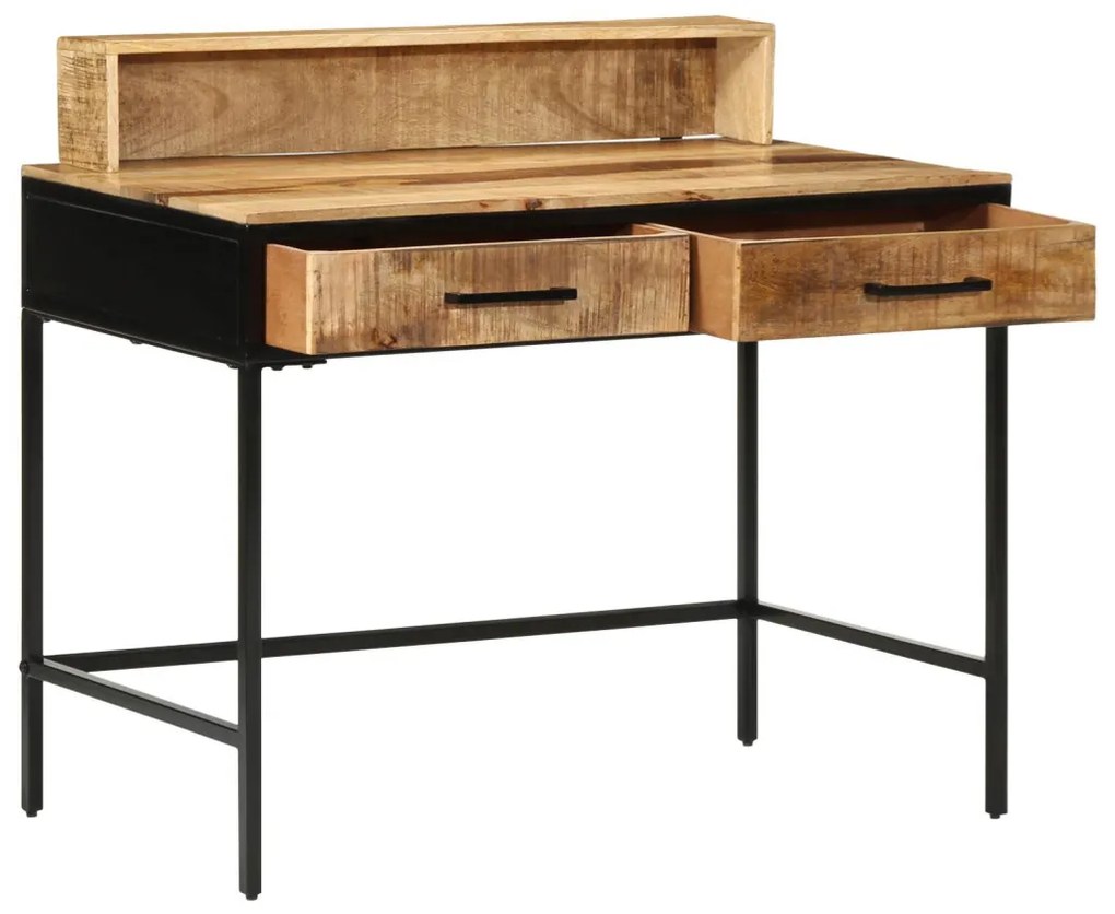 Konzol asztal 100x55x75 cm Tömör durva fa mangó