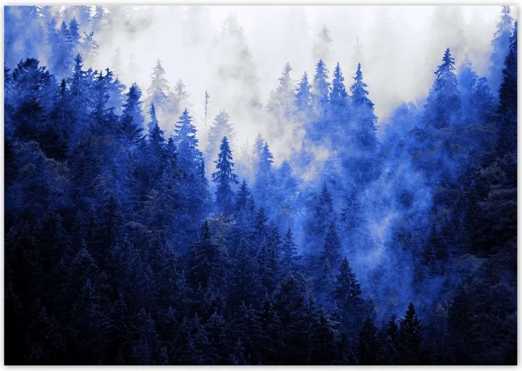 Poszterek 100x70 Kék táj Hegyek