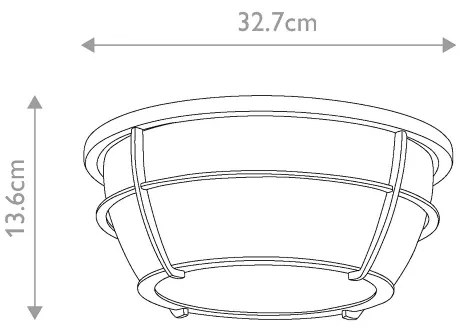 Quoizel QZ-CHANCE-F-PNBR- Fürdőszobai mennyezeti lámpa CHANCE 2xE27/60W/230V IP44