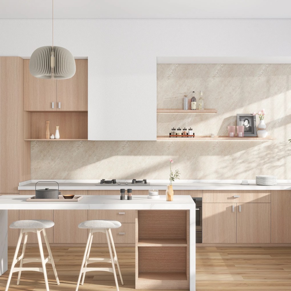 [neu.haus] Fürdőszobai fali panel szett Bladel 4 db 120 x 60 cm Cream Stone