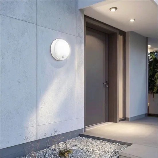 Solight WO780-2 - LED kültéri lámpatest érzékelővel 20W/230V IP65 átm. 22 cm
