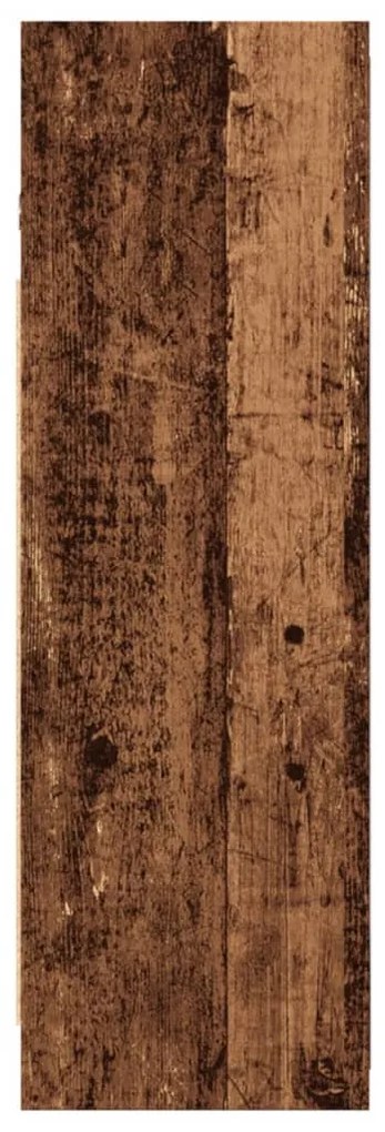antik fa színű szerelt fa tükrös szekrény 62,5 x 20,5 x 64 cm