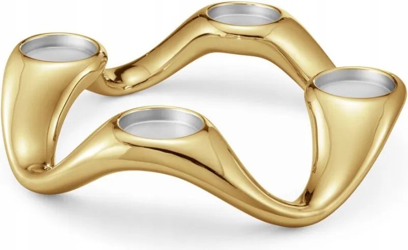 Georg Jensen Cobra Négyágú gyertyatartó Arany