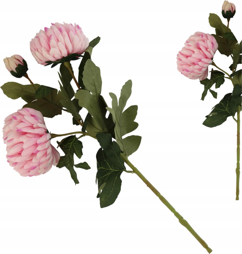 Krizantém Nagy Csokor 3 Művirág Rózsaszín RT6461-FG067 72 cm