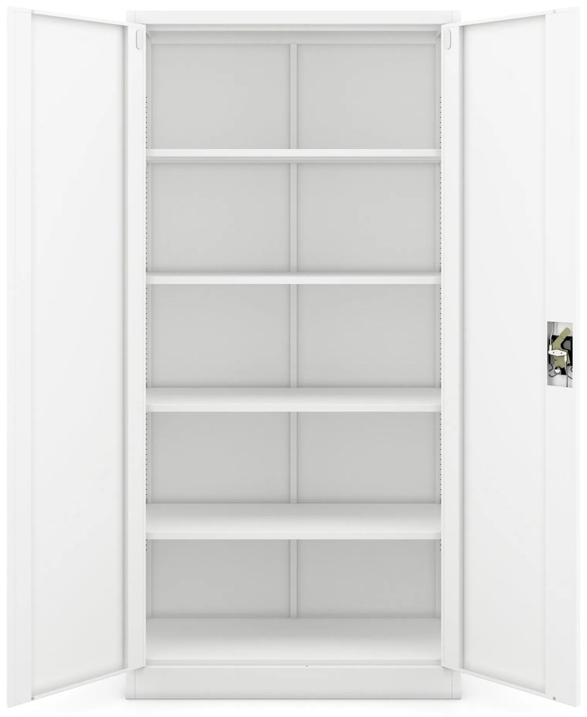 Fém iratszekrény JAN, 900 x 1850 x 400 mm, fehér