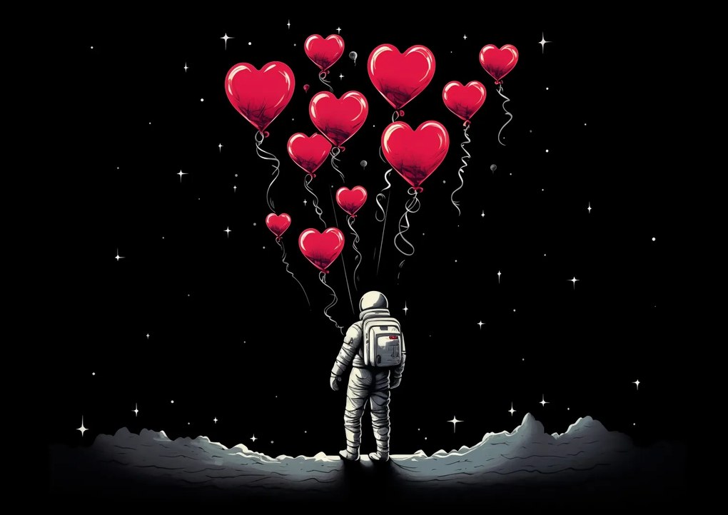 Poszter 59,4x42cm Asztronauta saját cellák