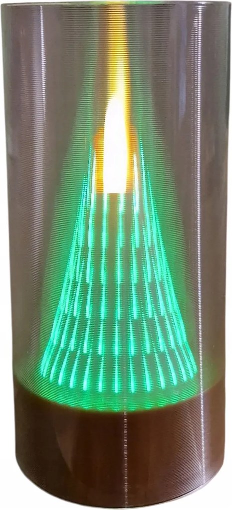 Led Gyertya Kúp Világító Karácsonyfa 3D 15cm Hengeres