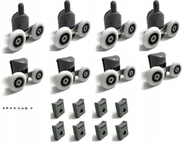 8 db-os dupla görgő szett zuhanykabinhoz 22m