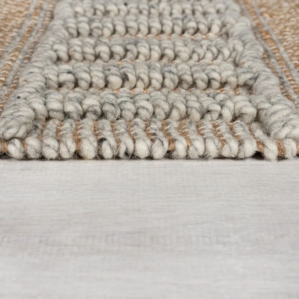 Világosszürke-natúr színű futószőnyeg 60x230 cm Medina – Flair Rugs