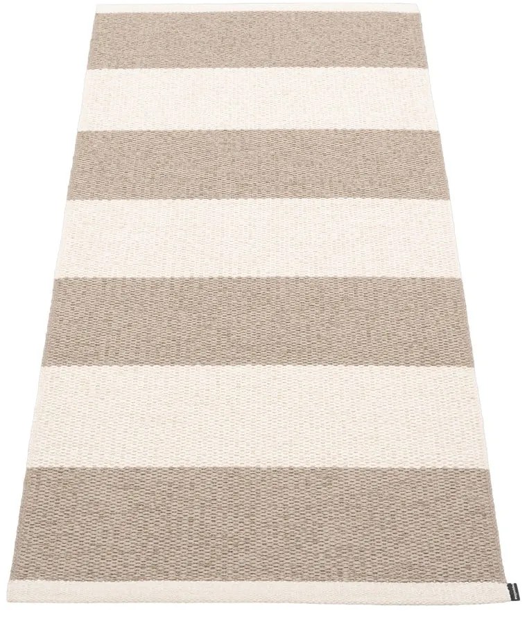 Bézs-krémszínű kültéri-beltéri futószőnyeg 70x150 cm Bob Mud Vanilla – Pappelina