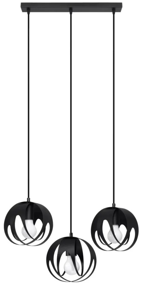 SOLLUX SL-1089 TULOS Többágú Függesztett Lámpa Fekete E27 IP20