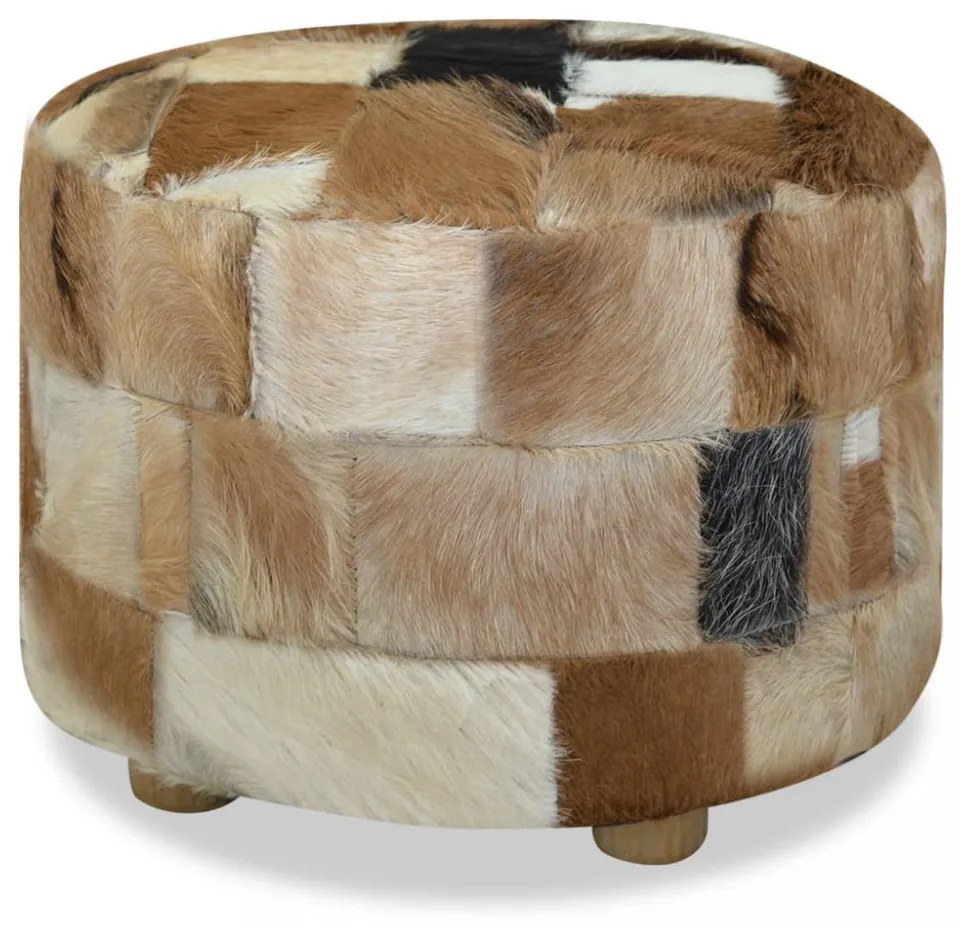 kerek kecskebőr puff 50 x 50 x 45 cm