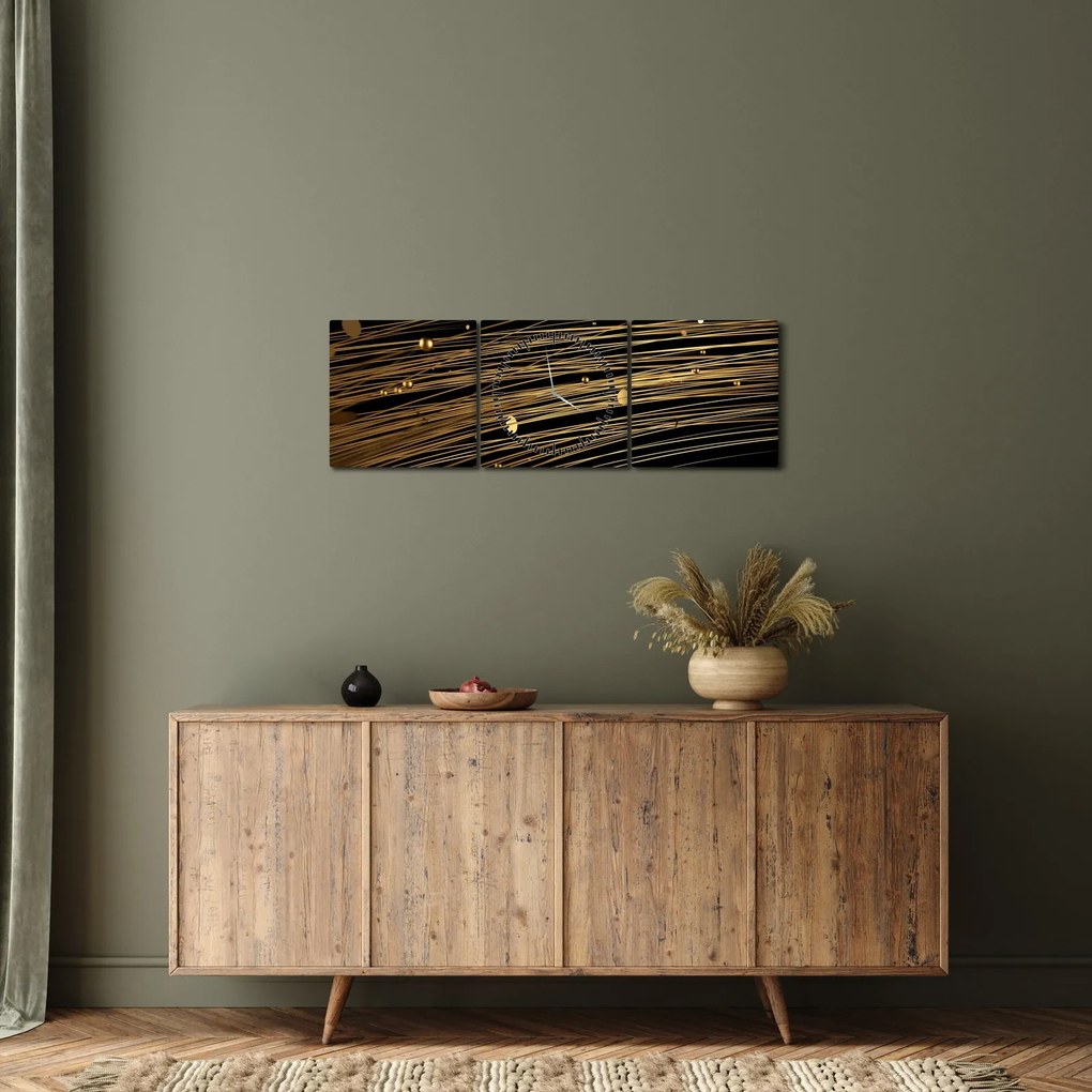 Absztrakt kép (órával) (90x30 cm)